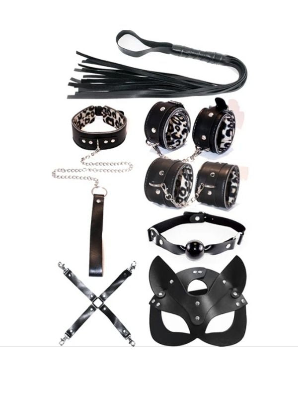Censan Fetiş Siyah Leopar Set 7 Parça