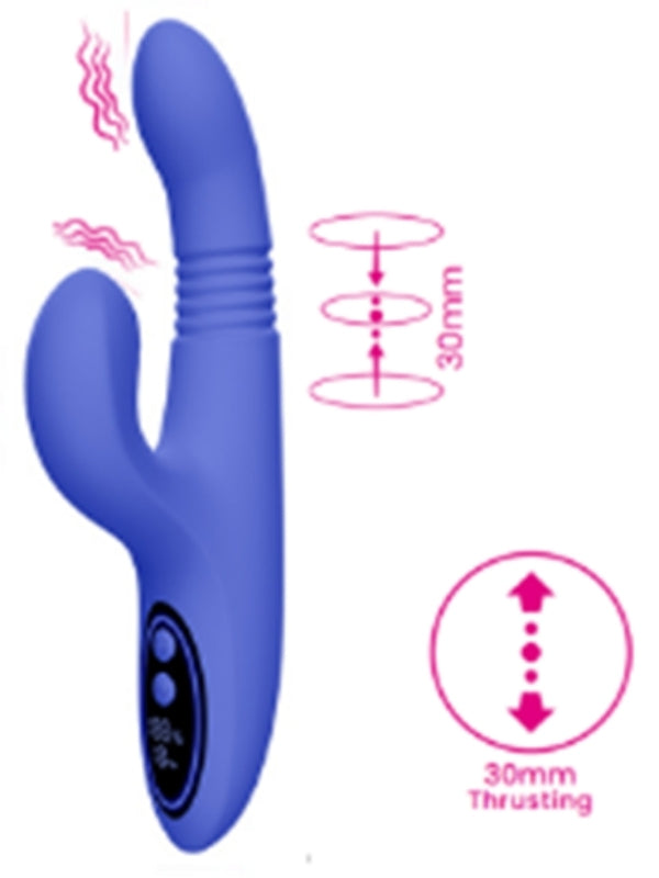 İleri-Geri Hareketli (Thrusting) Rabbit Vibratör – 30mm İtme Özellikli Çift Uyarım
