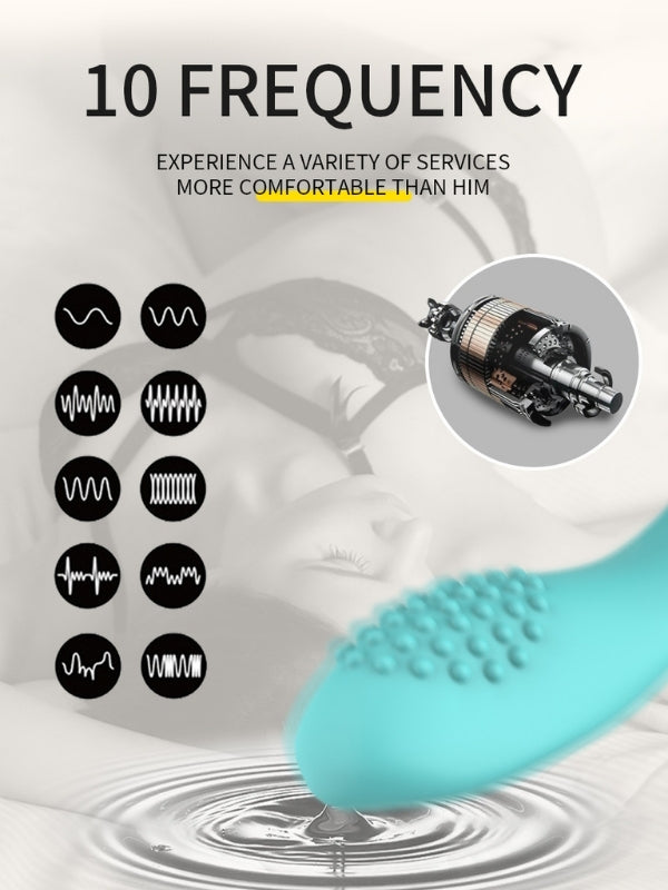 Censan Kablosuz Kumandalı Tırtıklı Klitoris ve G-Spot Uyarıcı 2 in 1 Çift C Vibratör