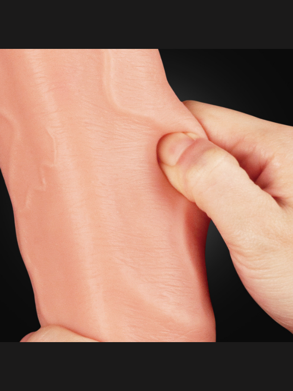  12 İnç Dual Layered Platinum Silicone Cock