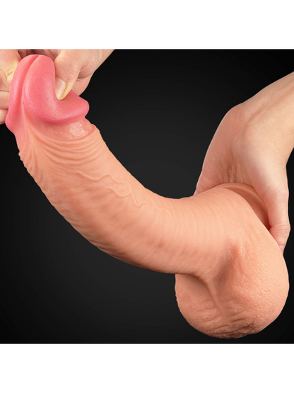  12 İnç Dual Layered Platinum Silicone Cock Dildo
