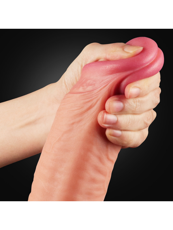  12 İnç Dual Layered Platinum Silicone Cock Dildo