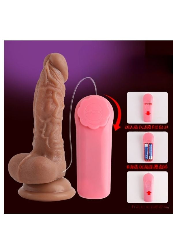  13.4 Cm Kablolu Kumandalı Dildo Vibratör