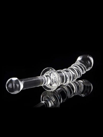  23cm Tırtıklı Cam Dildo