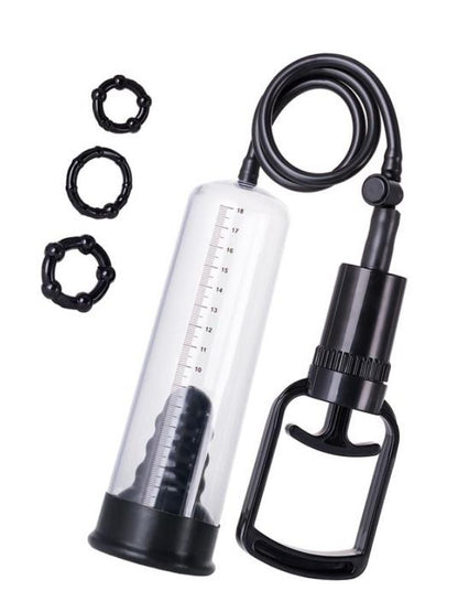  3 halkalı Penis Pompası PVC Şeffaf 20,5 cm