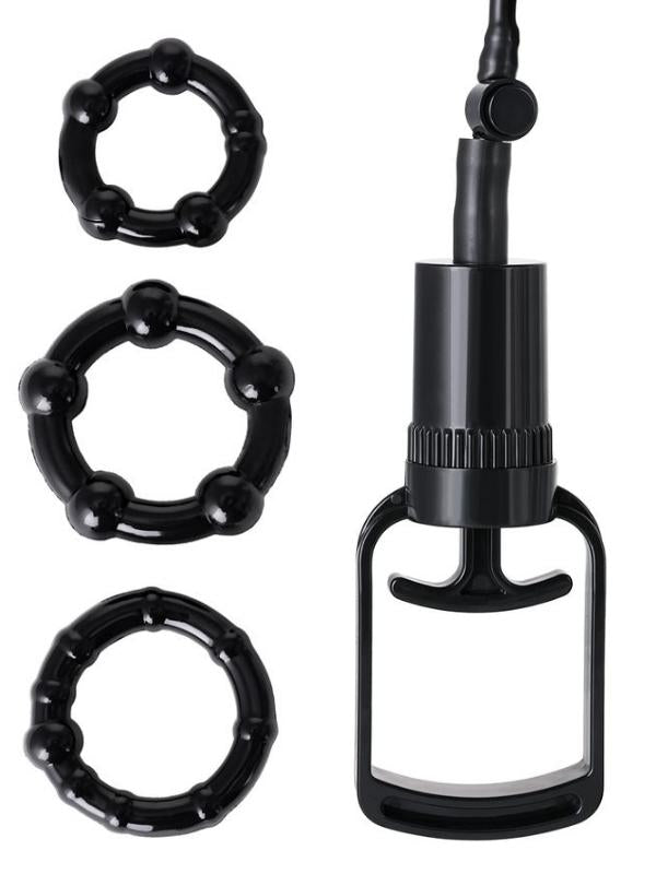  3 halkalı Penis Pompası PVC Şeffaf 20,5 cm