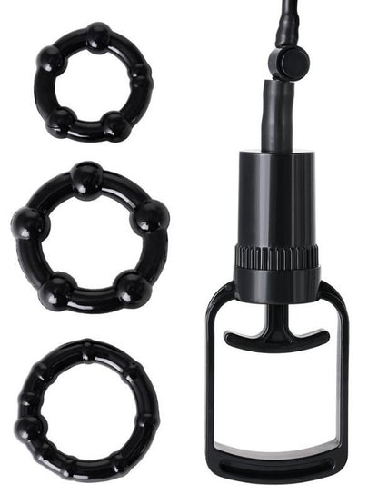  3 halkalı Penis Pompası PVC Şeffaf 20,5 cm