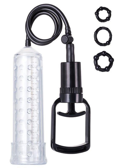 Censan 3 halkalı penis pompası TPE transparan 23,5 cm