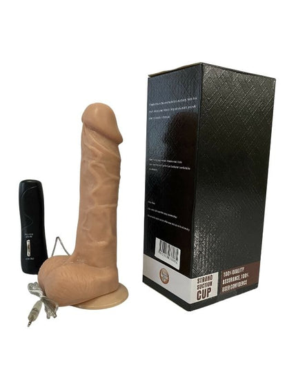  360 Derece Dönen 19,5cm Titreşimli Realistik Dildo
