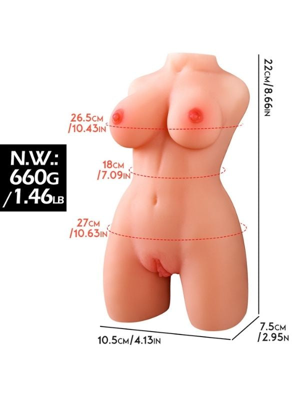  660 Gr Göğüslü Gerçekçi Vajina Mastürbatör
