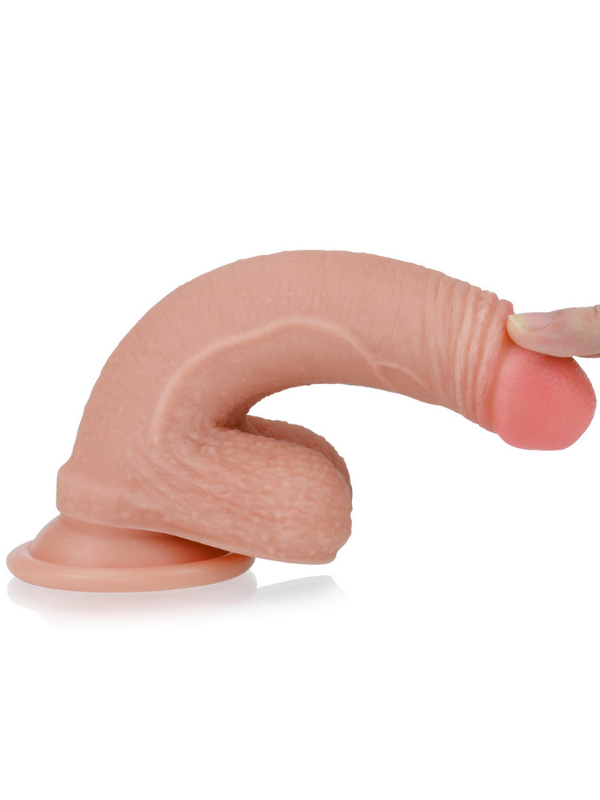  7 İnç Dual layered Platinum Silicone Cock Dildo