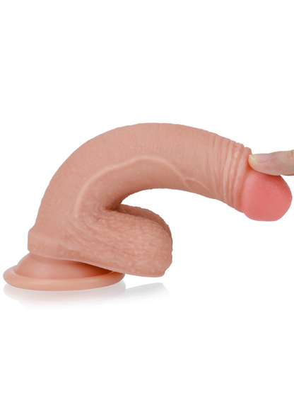  7 İnç Dual layered Platinum Silicone Cock Dildo