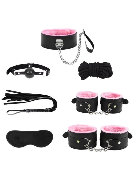 Censan 7 Parçalı Fetiş Set Pembe