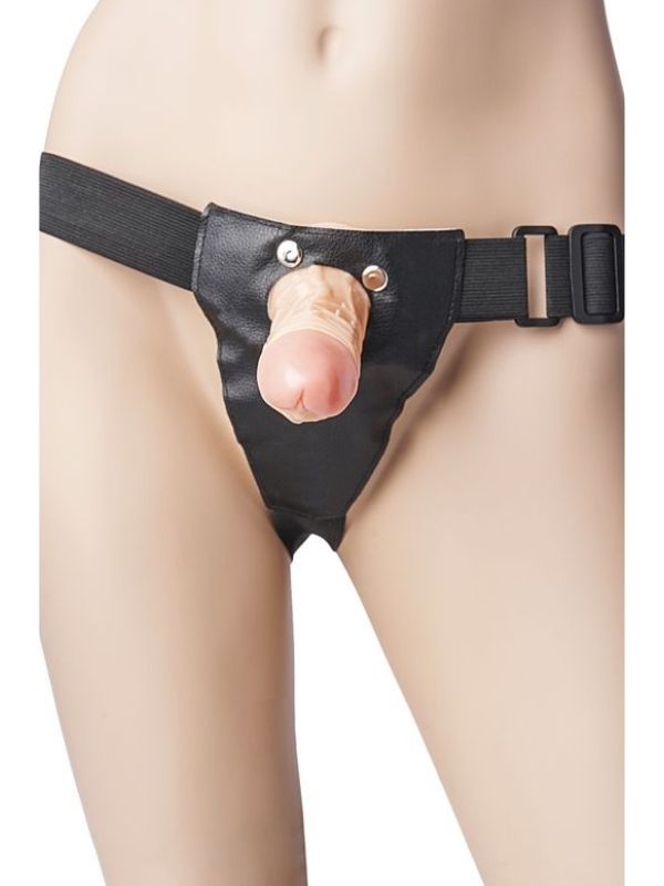  Belden Bağlamalı Strapon PVC Ten 18 cm