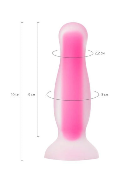 CENSAN Beyond Cain Glow Gece Parlayan Anal Plug , Silikon, Şeffaf, 10 cm