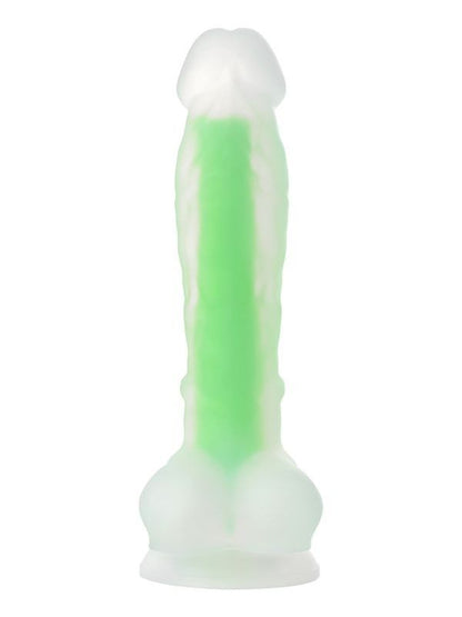 Censan Beyond Clark Glow Gece Parlayan Yeşil Dildo Silikon Şeffaf 22 cm