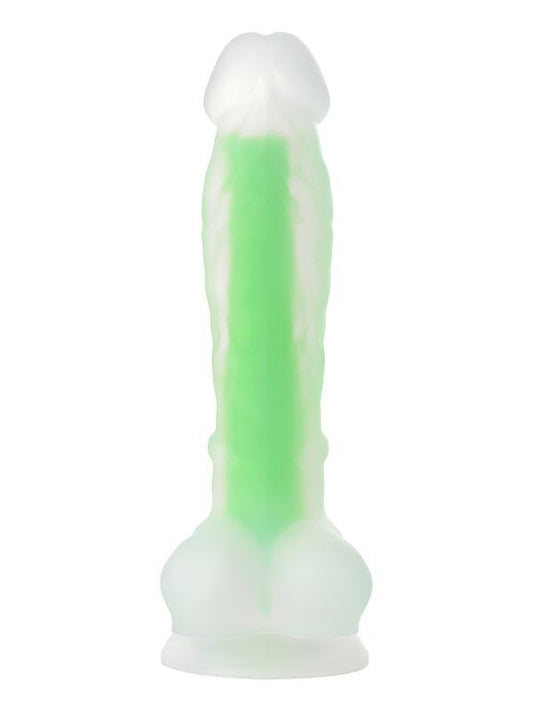 Censan Beyond Clark Glow Gece Parlayan Yeşil Dildo Silikon Şeffaf 22 cm