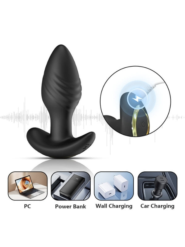  Big Boat Anchor Swing – Telefon Kontrollü Titreşimli Anal Plug (Siyah)