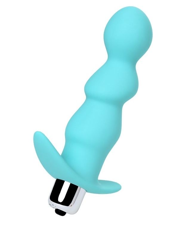  Bland Anal Vibratör Plug Mavi 12 cm