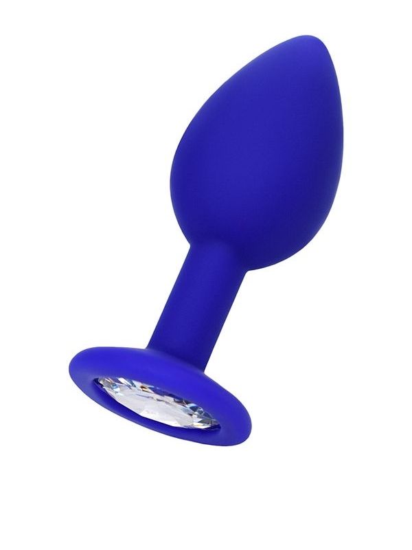  Brilliant Anal Plug Mavi beyaz kristalli 7 cm 26 g
