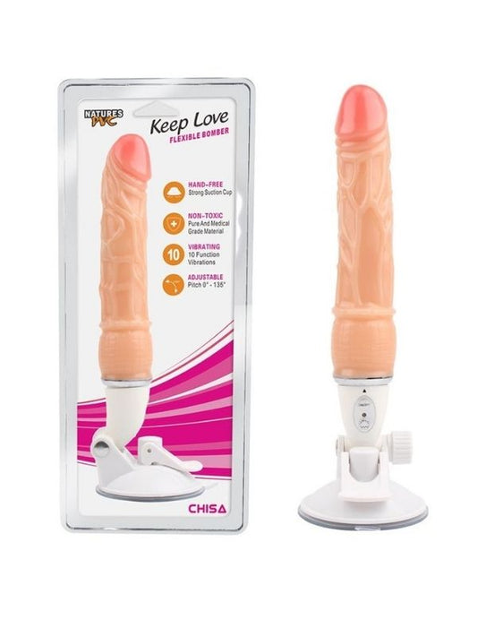  Chisa Keep Love Flexible Bomber 9.9 inç 25 Cm Vantuzlu Vibratör