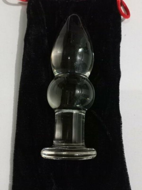 CENSAN Çift Boğumlu Cam Anal Plug 11cm