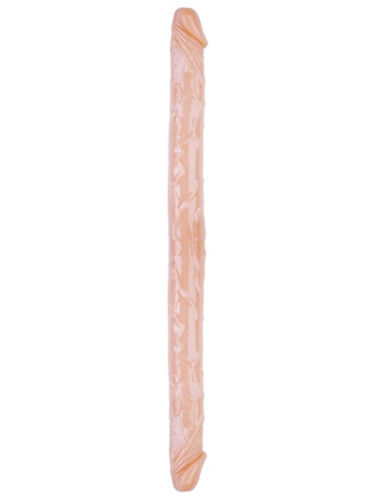 Censan Çift Taraflı Esnek Dildo 34 cm – Gerçekçi Dokulu ten Renk