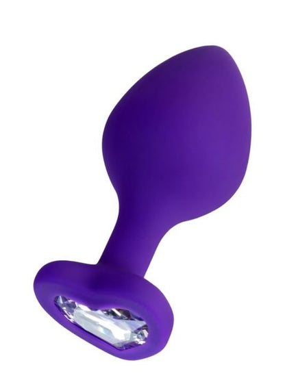  Diamond Heart Anal Plug Mor 8 cm