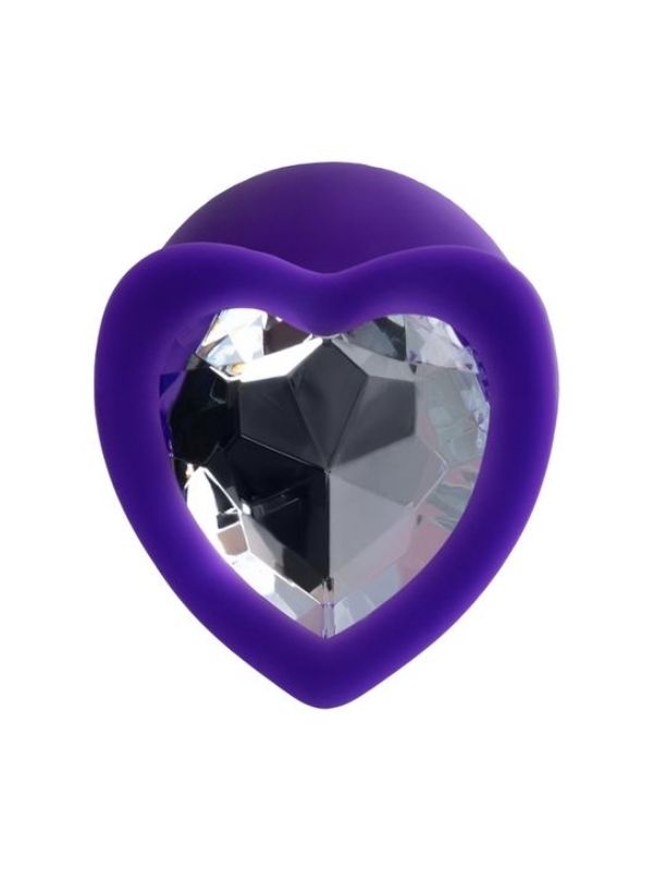  Diamond Heart Anal Plug Mor 8 cm