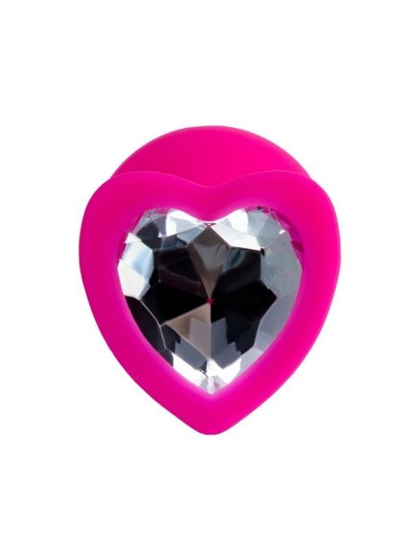  Diamond Heart Anal Plug Pembe 8 cm
