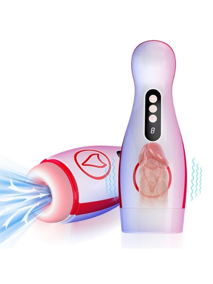  FoxShow M50 – Vakumlu ve Titreşimli Şarjlı Oral Mastürbatör | 7 Fonksiyon | Su Geçirmez | USB Şarjlı