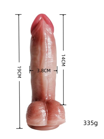  Gerçekçi Tasarımlı Vakum Tabanlı Silikon Masaj Cihazı 19 cm