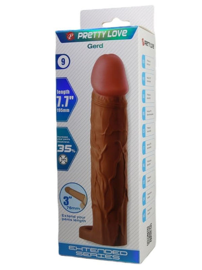 Censan Gerd Gerçek Hissiyatlı Uzatıcı Penis Kılıfı Brown