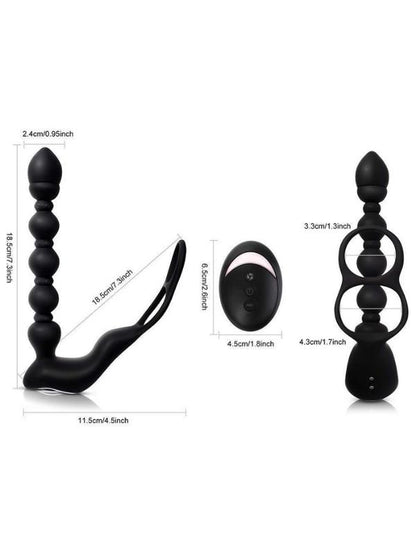 Censan Isıtmalı Penis Halkalı Anal Prostat Vibratör
