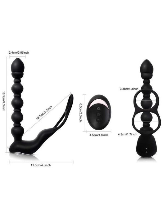 Censan Isıtmalı Penis Halkalı Anal Prostat Vibratör