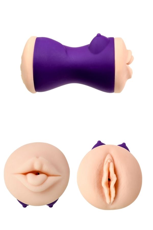  Jos Göğüslü Çift Taraflı Masturbator
