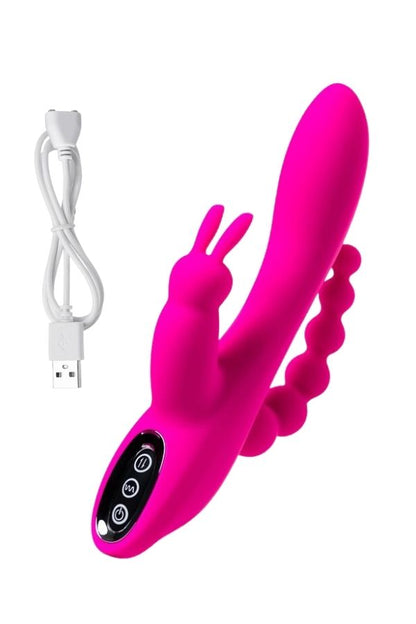 Censan Jos Spanky Üçlü 21cm Pembe Vibratör