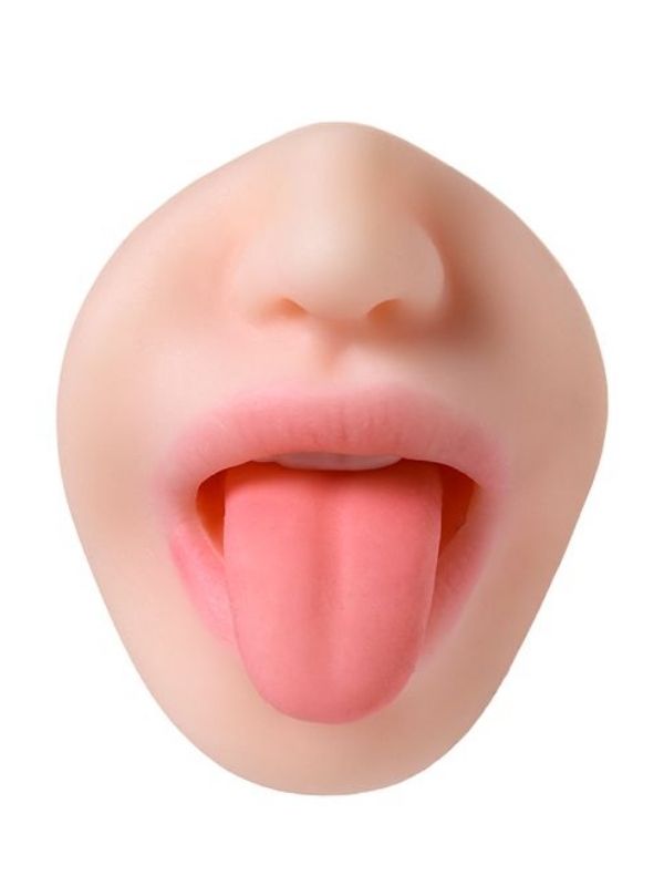  Juicy Pussy Masturbator Realistik Fruity Tongu, Ağız ve Vajina TPE Ten 19 cm