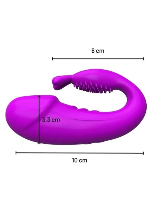  Kablosuz Kumandalı Şarjlı 2 in 1 Giyilebilir Rabbit Mini Vibratör