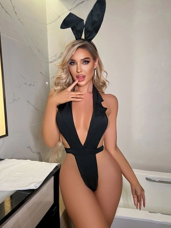  Kadın Siyah Fantezi Seksi Babydoll