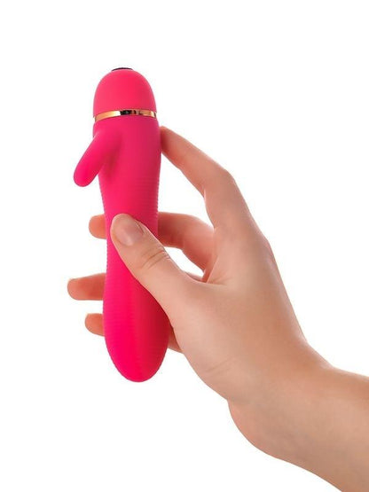 Censan Klitoral Uyarıcılı 20 Modlu Vibratör Silikon Pembe 15 cm