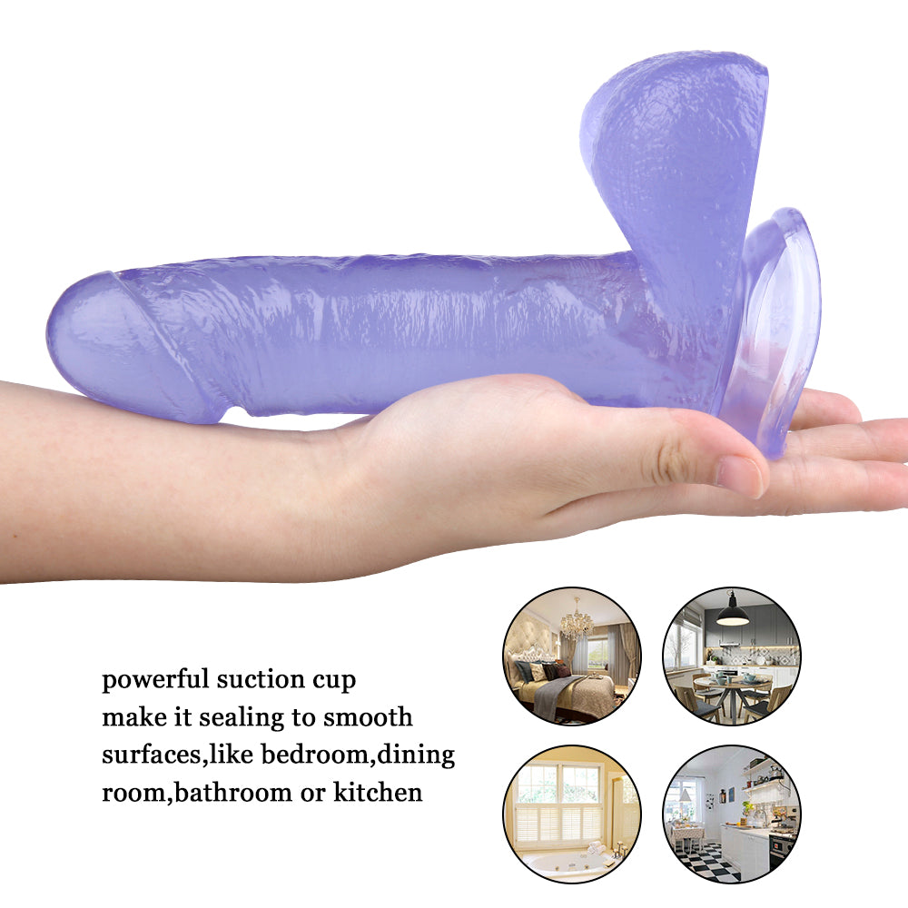 Censan Mor Renk Jel Dildo