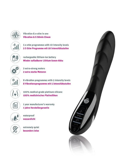 Censan Mystim Sizzling Simon Elektrikli Vibratör Siyah 27cm