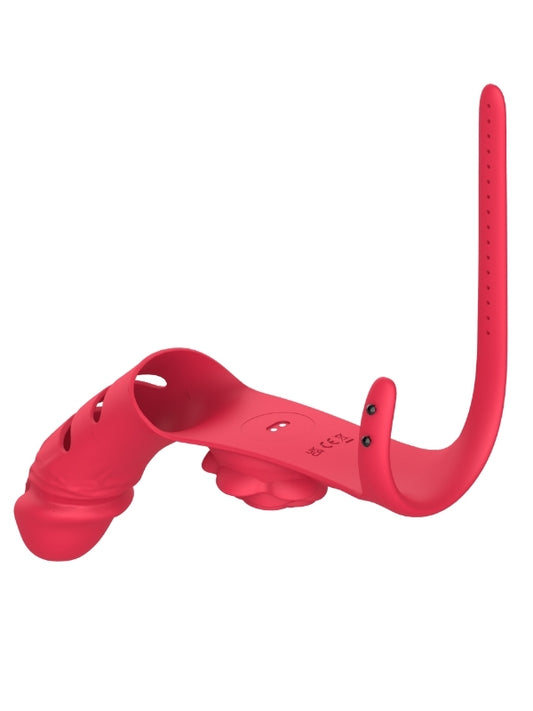  Parmak takılabilir fiziksel dildo + Gül Titreşimli 2'si 1 arada yeni tasarım parmak vibratörü