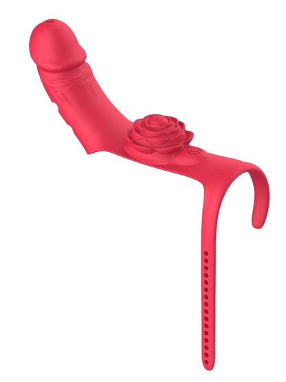 Censan Parmak takılabilir fiziksel dildo + Gül Titreşimli 2&amp;#39;si 1 arada yeni tasarım parmak vibratörü
