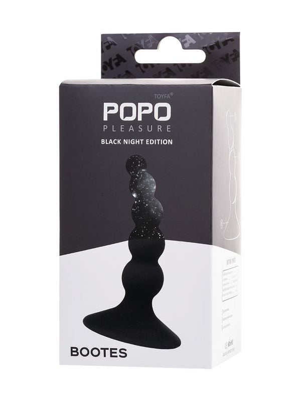  POPO Bootes Anal Plug silikon siyah 10 cm