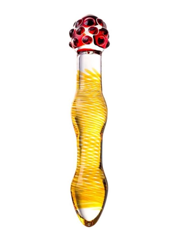 Censan Sexus Çift Taraflı Cam Dildo 18 cm