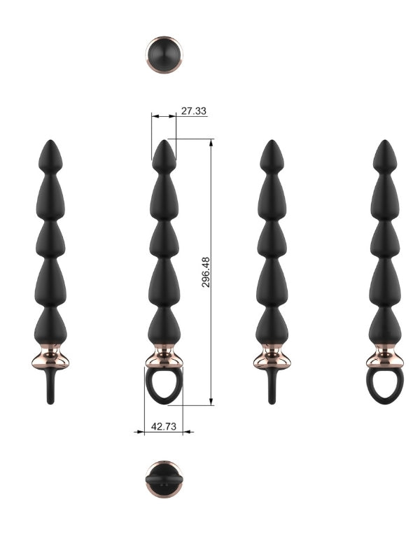  Silikon Anal Plug Seti – Kademeli Tasarım, Ergonomik Tutma Halkası, Esnek ve Yumuşak