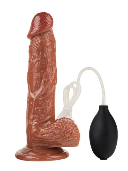 Censan Su Fışkırtma Fonksiyonlu Gerçekçi Vantuzlu Melez Dildo