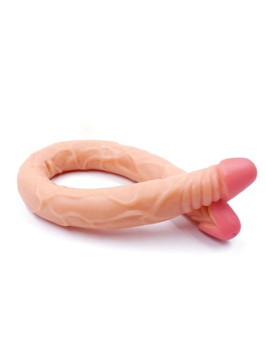  Ten Rengi 55 cm Çift Taraflı Dildo Model No:1034